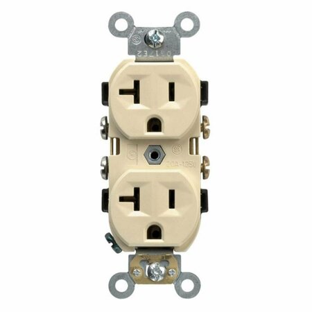 GORGEOUSGLOW CBR20-00I 20 amp Decorative Duplex Receptacle  Ivory GO705619